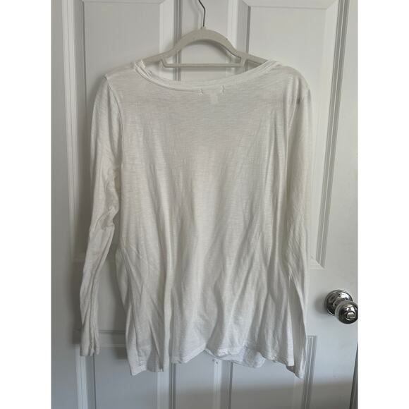 BP. Women's L/S White Twist Front T-Shirt XL - Picture 2 of 2